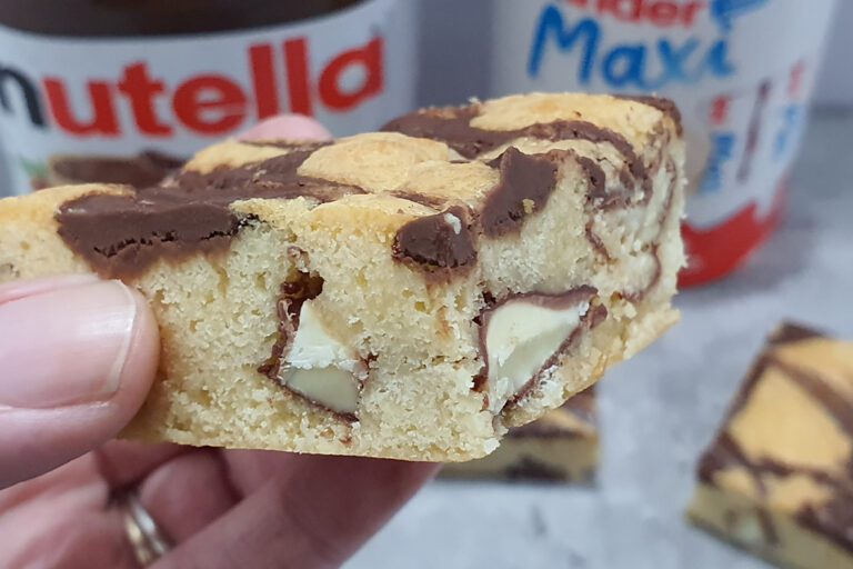blondies au kinder et au nutella