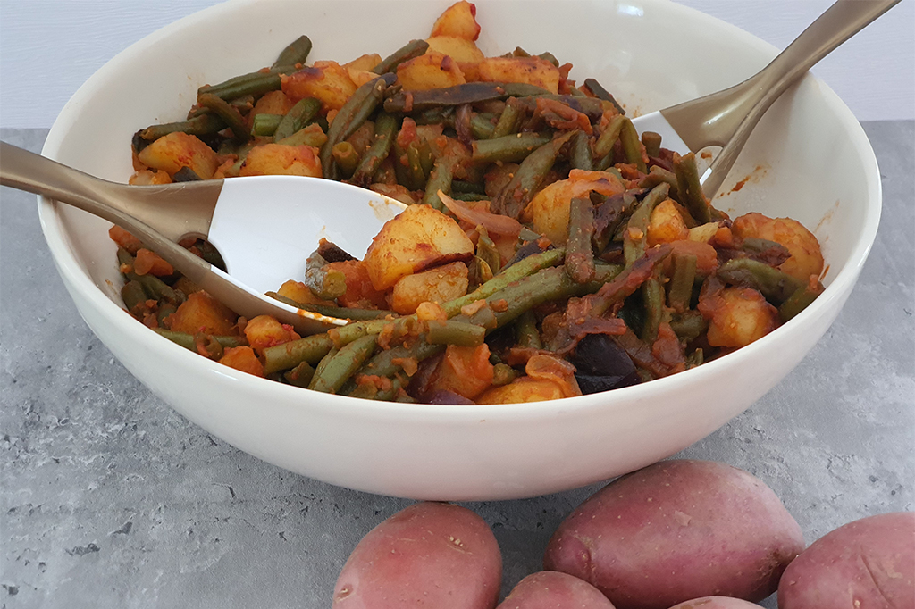 Poêlée de pommes de terre et haricots verts - Recette de cuisine