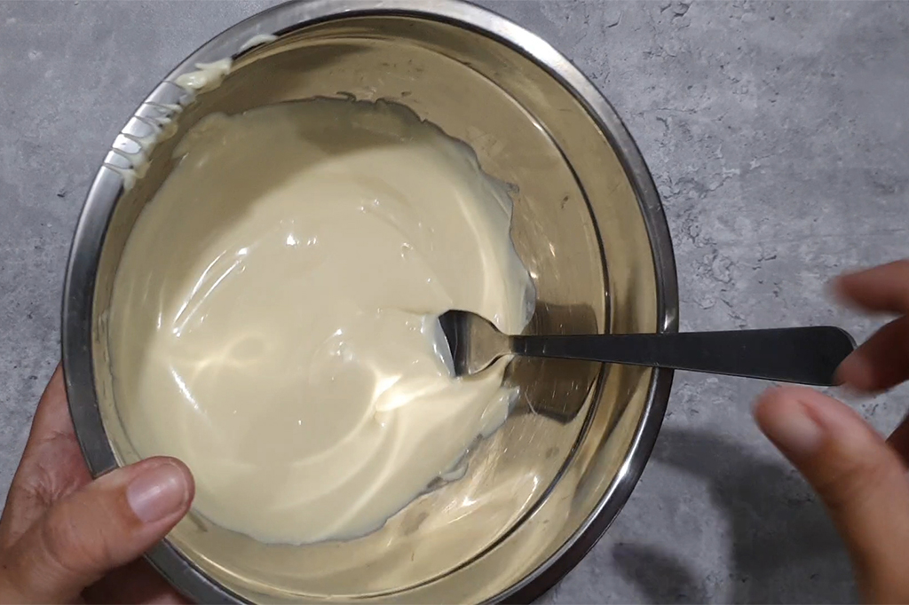 chocolat blanc fondu