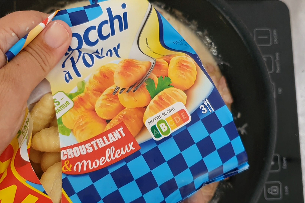 Assiette de gnocchi au Maggi