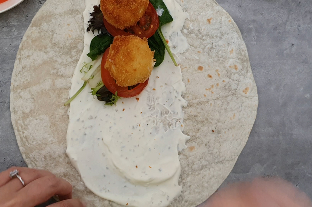 Wrap au chèvre comme à Mc Donald's plié