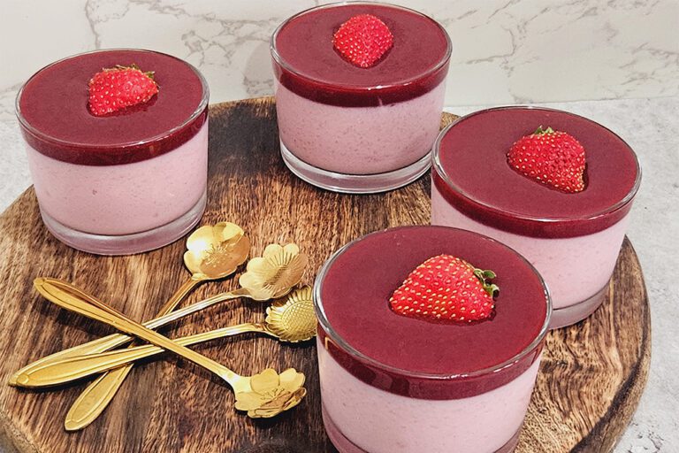 mousses a la fraise
