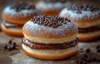 Beignets au Nutella roulés dans le sucre