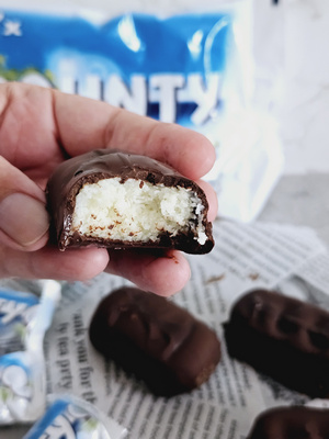 Bounty maison coupé en deux
