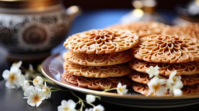 Carrés de gâteaux sans cuisson au chocolat avec décor marbré