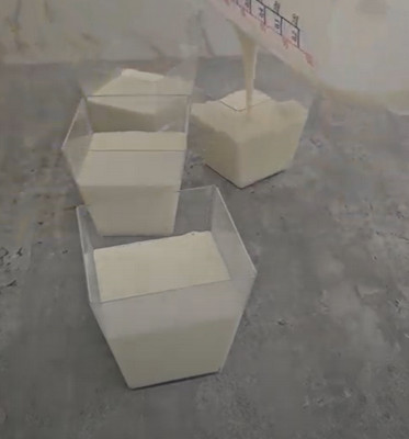 Panna cotta servie avec son coulis