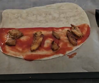 Pizza wrap kebab à la mozzarella