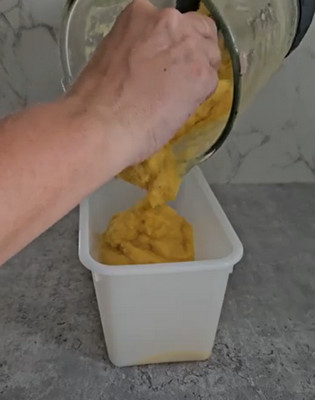 Boules de sorbet à la mangue