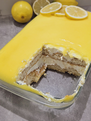 Part de tiramisu au citron