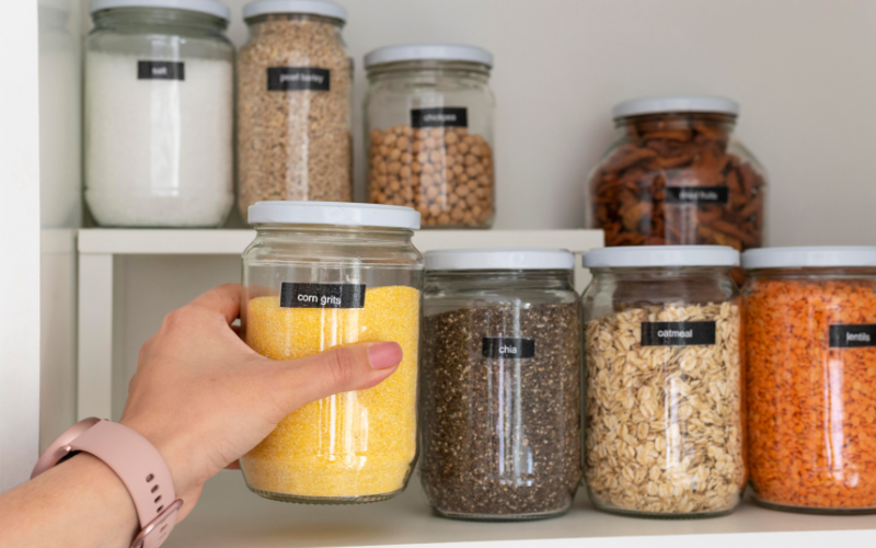Bocaux en verre organisation garde manger