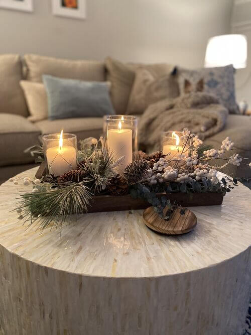 Centre de table de Noel pour table basse