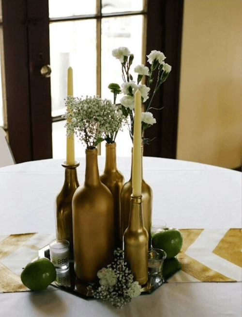 Decoration DIY avec des bouteilles de vin vides