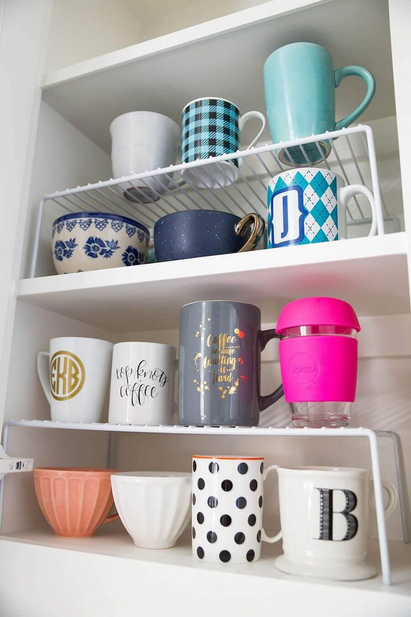comment organiser les verres dans placards cuisine
