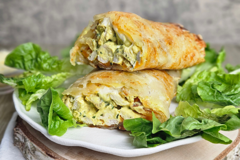 roule de pommes de terre poulet curry fromage