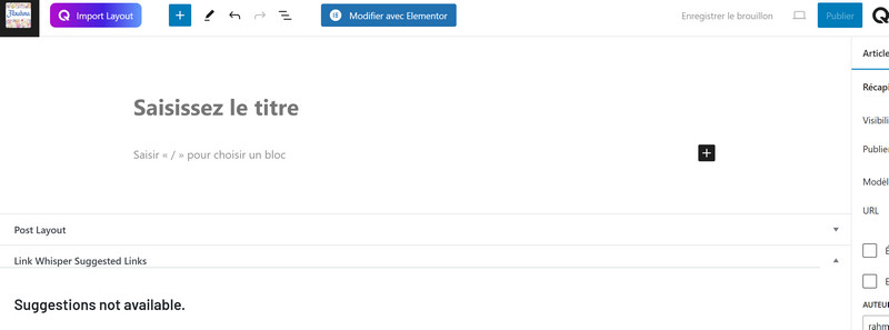 ajouter un nouvel article wordpress