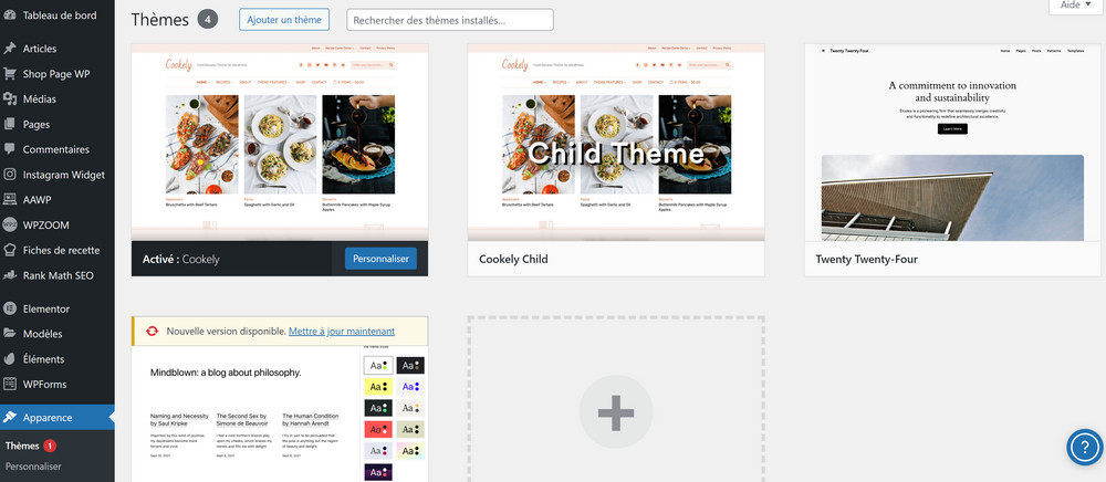 ajouter un theme