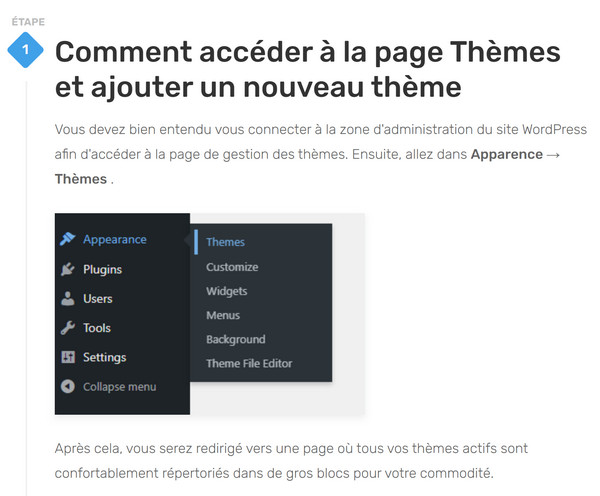 choisir un theme