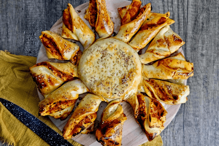 feuillete soleil pesto camembert