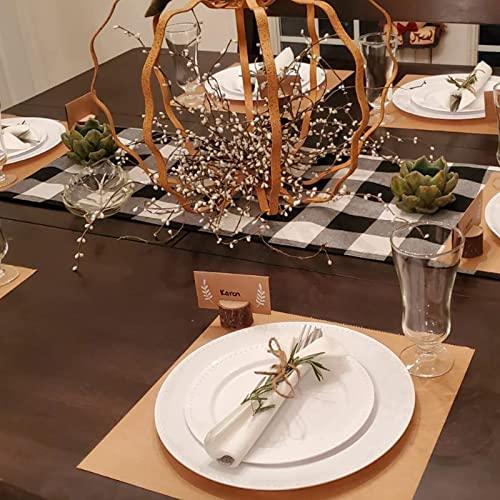 Lot De 12 Cartes De Table De Noël - Design Feuillage Traditionnel, Design Group, Neuf