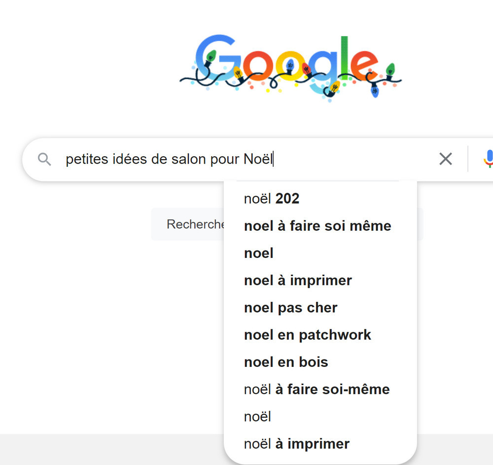 recherche mots cles sur google