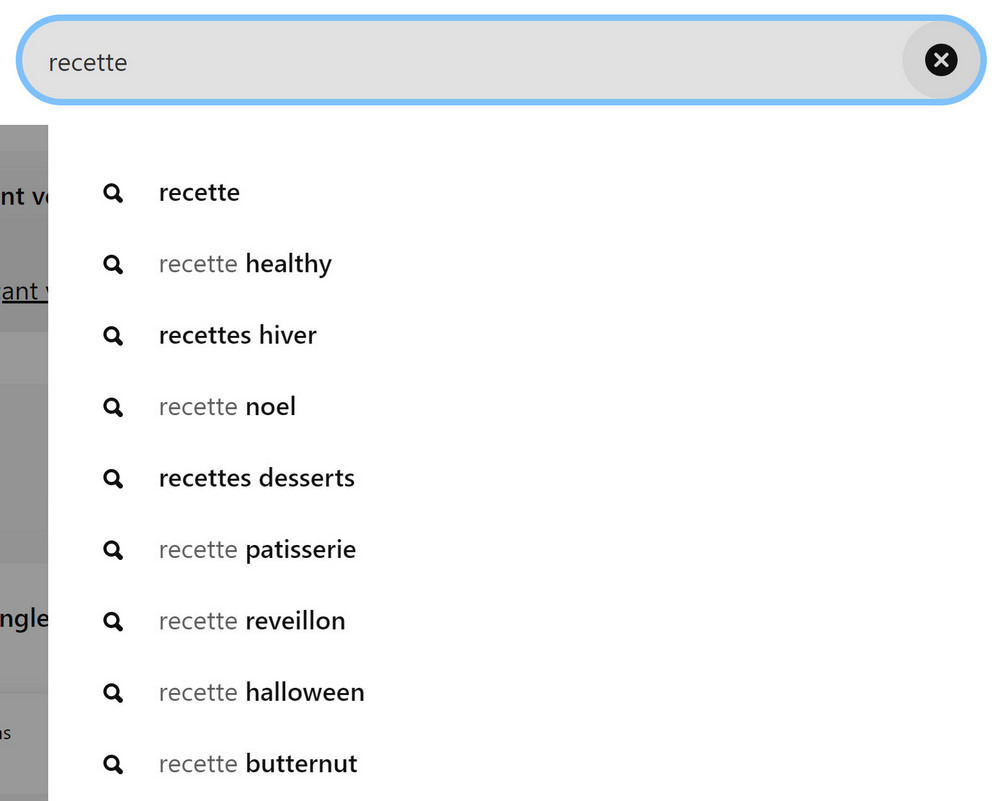 recherche pinterest