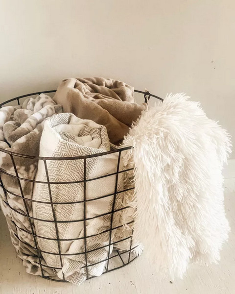 panier de rangement pour couverture