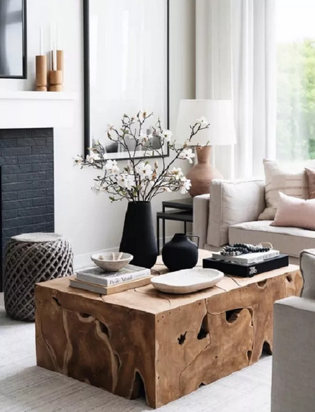Rangement cache pour table basse
