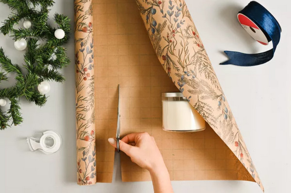 emballage cadeau bougie