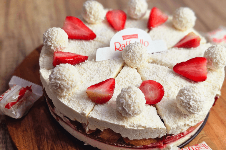 gateau raffaello fraises