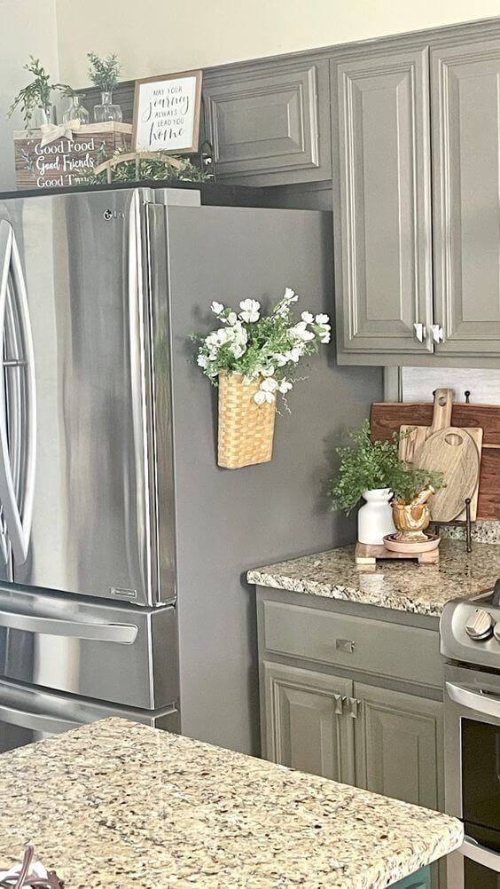 idees creatives de decoration pour le dessus du refrigerateur