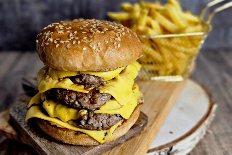 triple smash burger