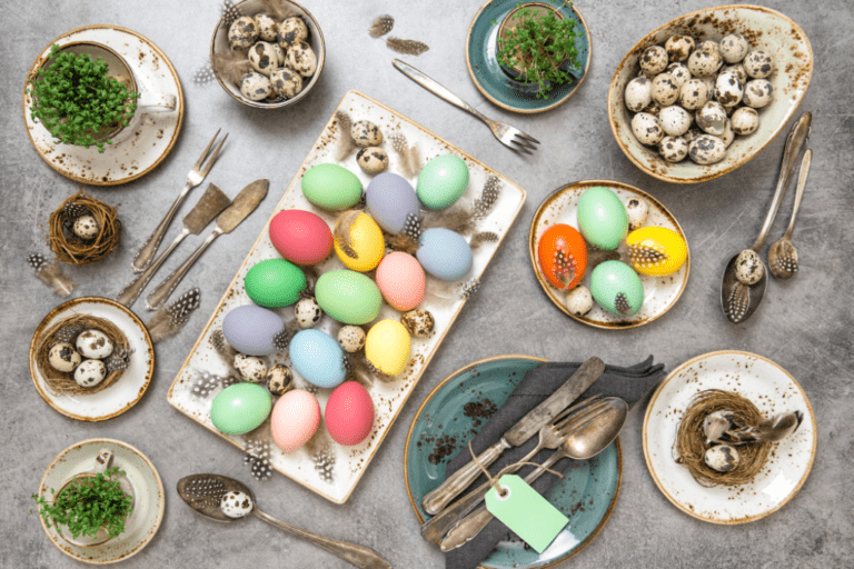 23 superbes idees de decoration de plateaux de Paques a creer dans votre maison