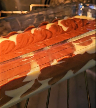 cake marbre glacage chocolat noir