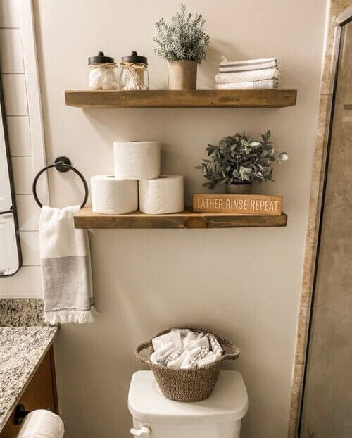 etageres salle de bains
