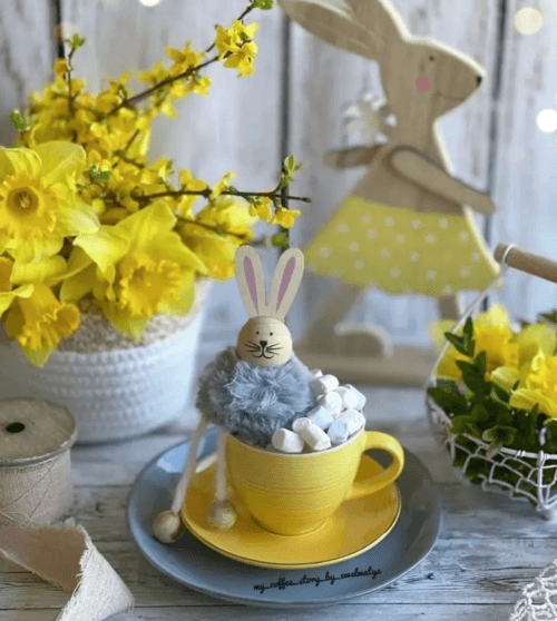 decoration de paques avec centre de table diy