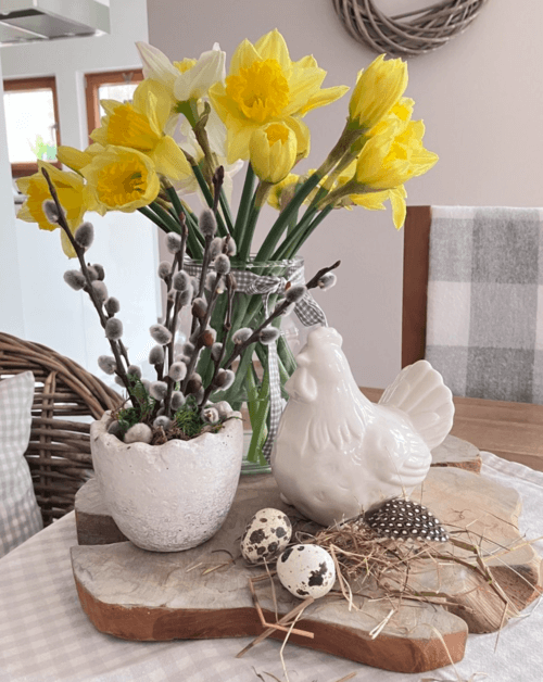 decoration de paques avec fleurs