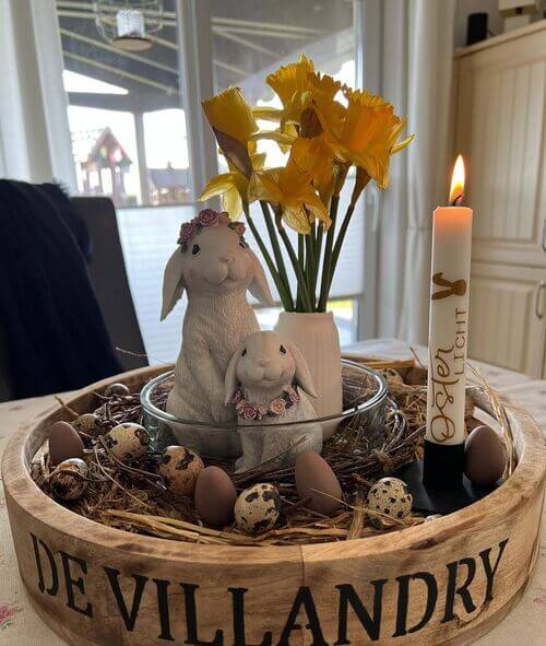 decoration de table paques mignonne