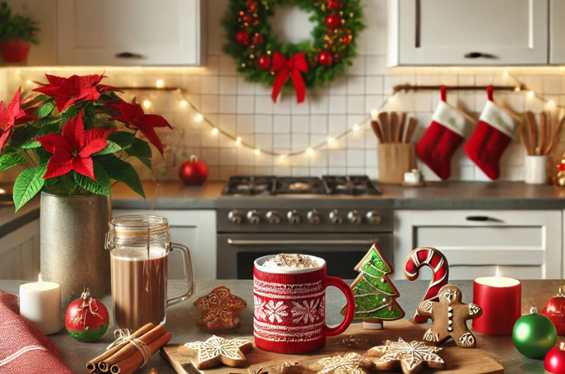 23 idées de décoration de cuisine pour Noël à essayer cette année