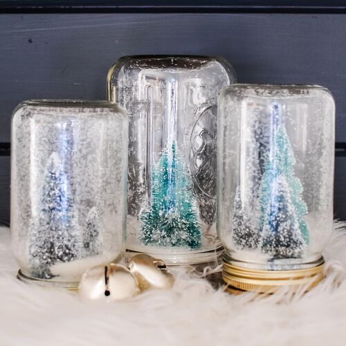 idees de centres de noel diy avec bocal en verre 15