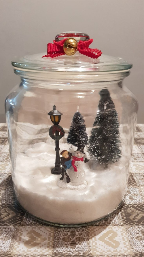 idees de centres de noel diy avec bocal en verre 16