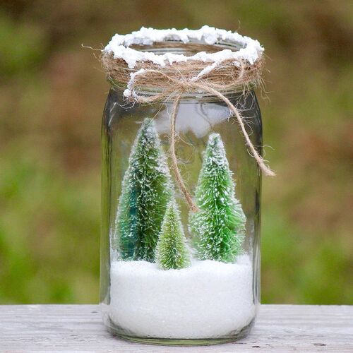 idees de centres de noel diy avec bocal en verre 2