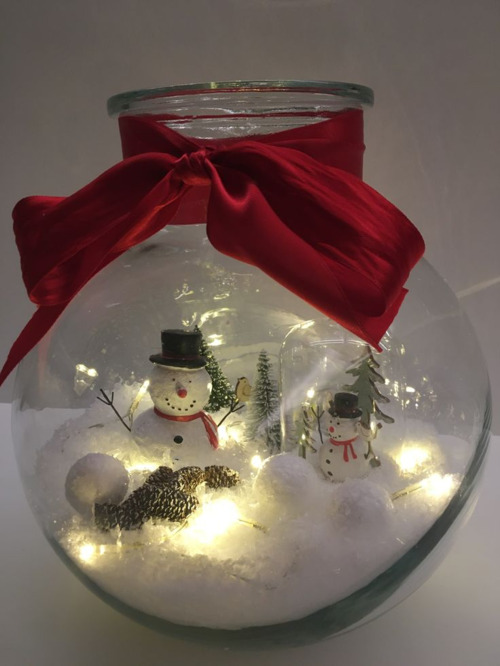 idees de centres de noel diy avec bocal en verre 20