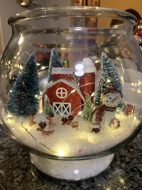 idees de centres de noel diy avec bocal en verre 21