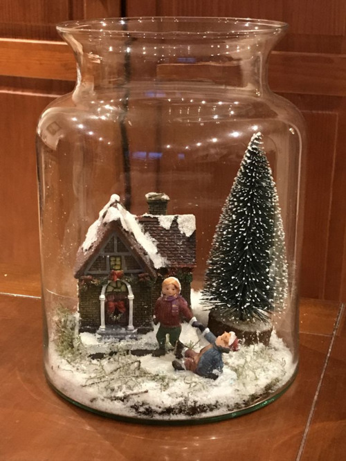 idees de centres de noel diy avec bocal en verre 23