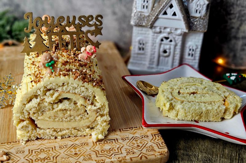 Bûche de Noël Vanille pour débutants