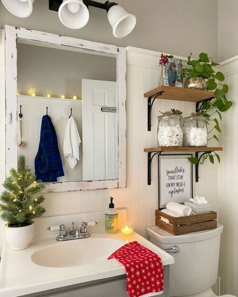 idees decorations noel salle de bains 10