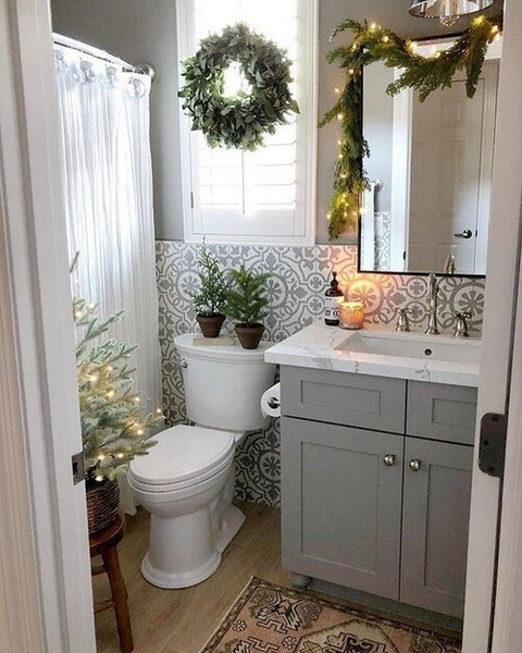 idees decorations noel salle de bains 15