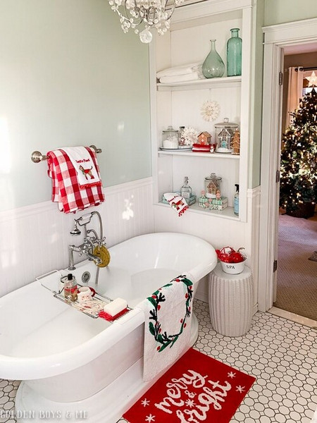 idees decorations noel salle de bains 21