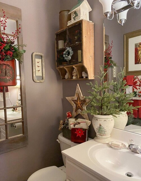 idees decorations noel salle de bains 24
