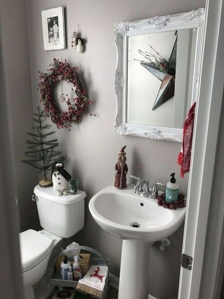 idees decorations noel salle de bains 25